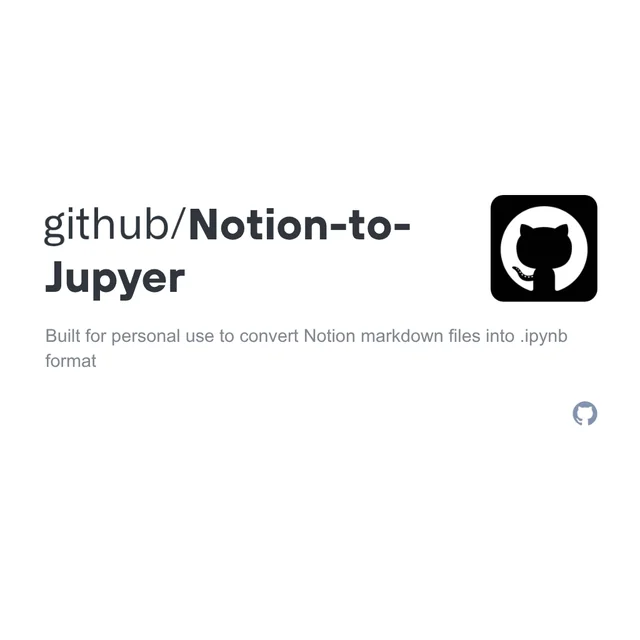 Notion-to-Jupyter Converter project preview
